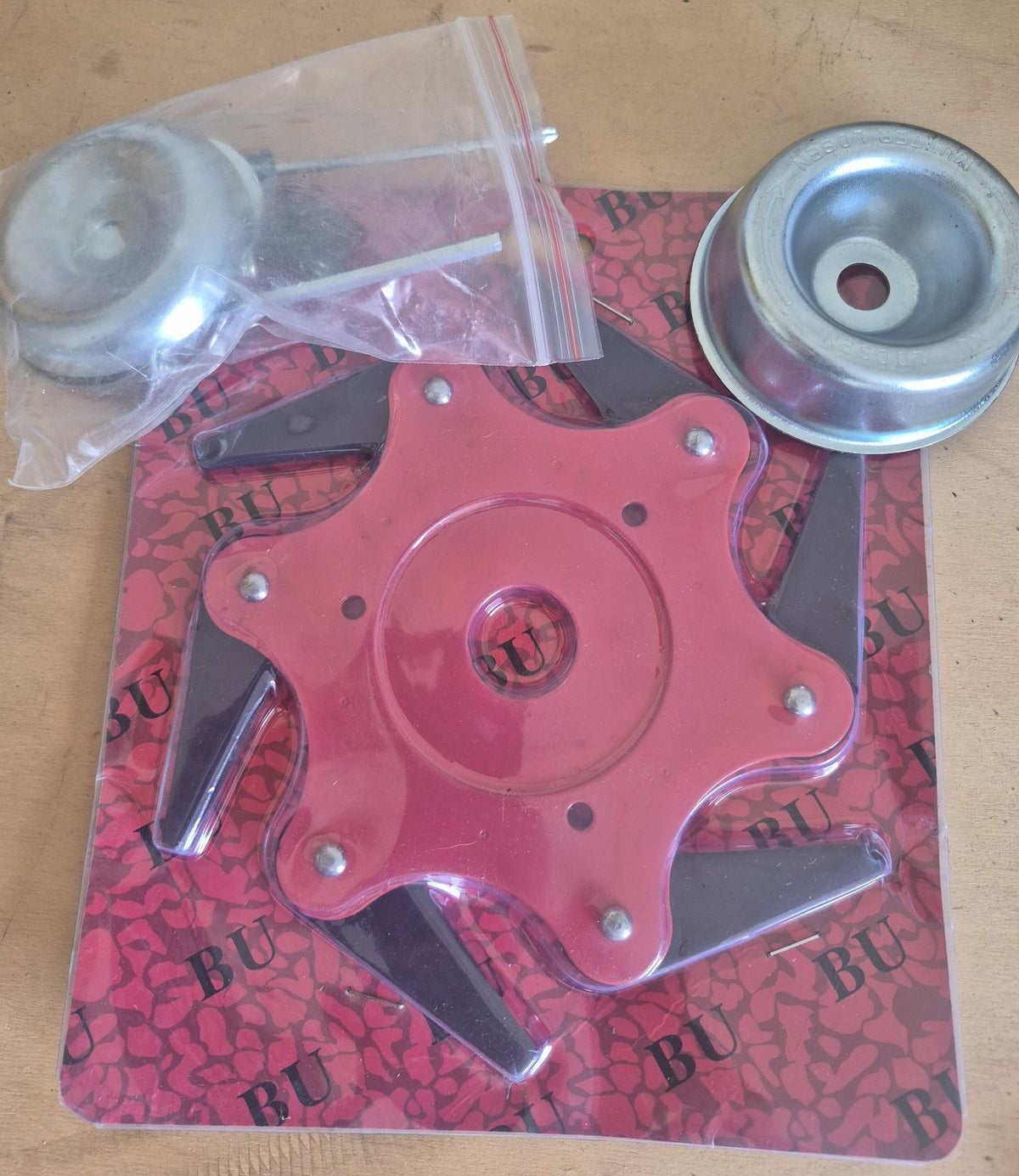 Universal 6-Blade Trimmer Head – Brush Cutter Blade with Adapter Kit