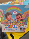 Video Walkie Talkie children's toy box front - blue and pink set